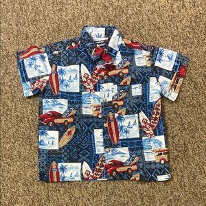 Timber Bahama Kids Blue Hawaiian Shirt Size 3T